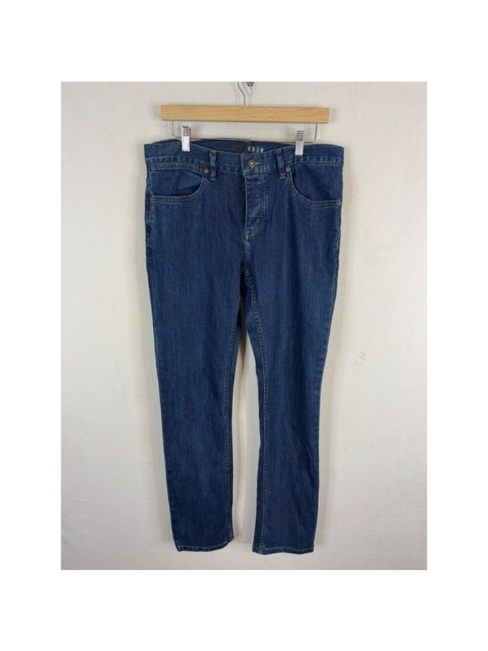 KR3W K-Slim True Slim Fit Jeans Mens 33X32 Dark Wash Denim Button Fly K4531602